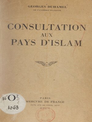 cover image of Consultation aux pays d'Islam